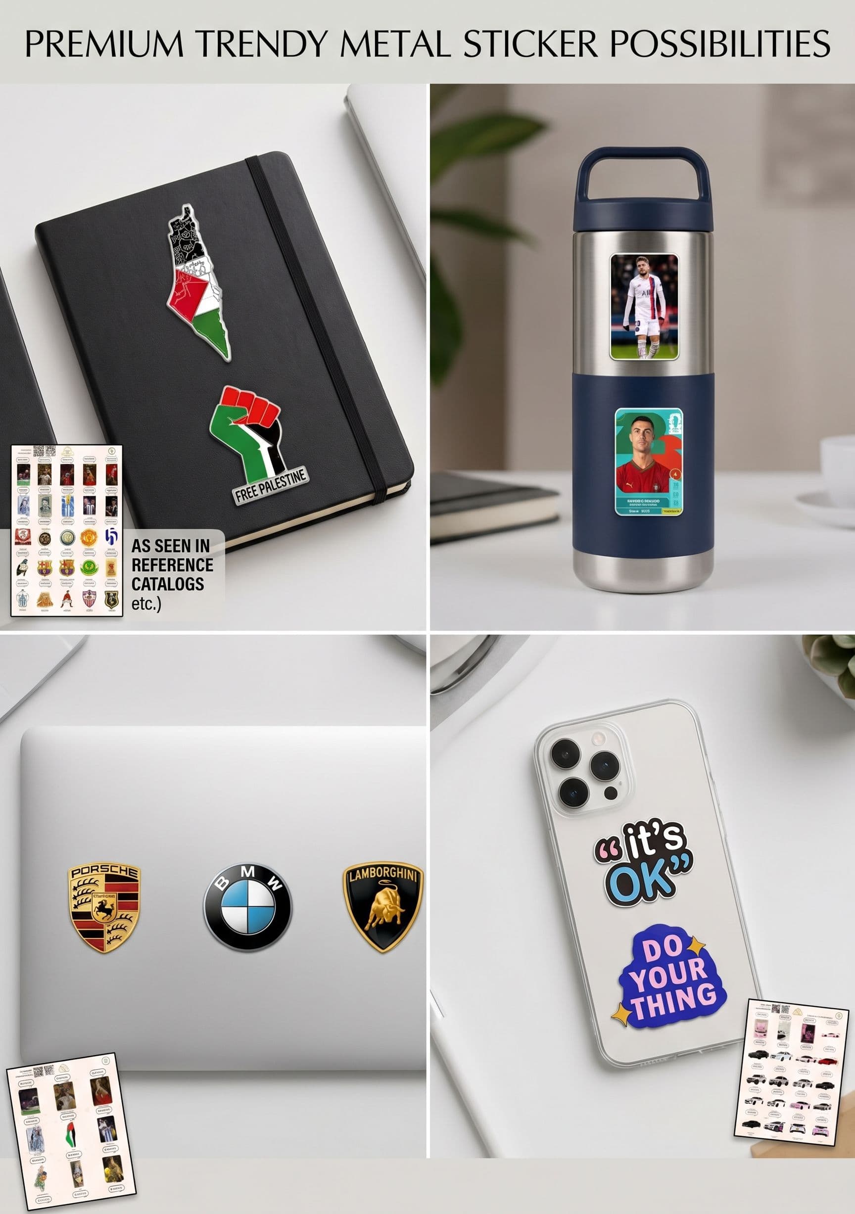 Metal stickers for phone or tablet